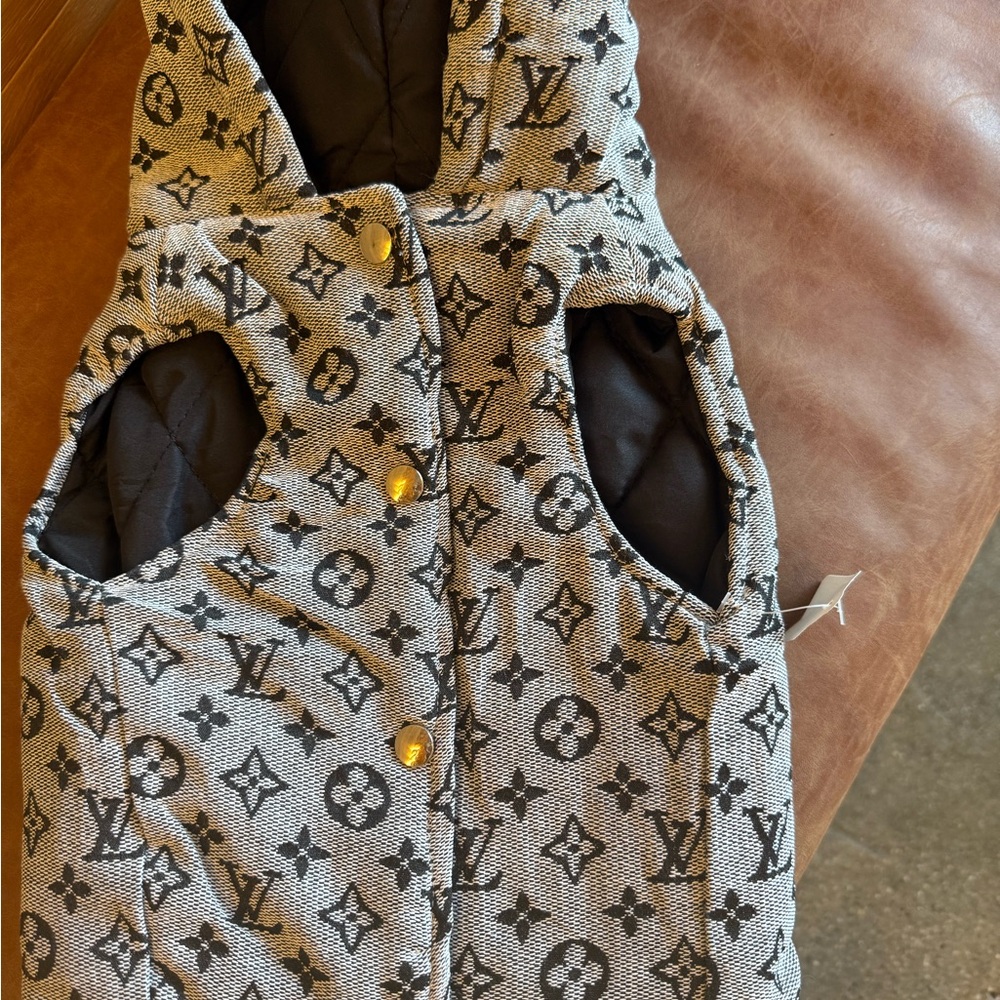 Designer Gray Dog Vest - Picture 2 of 4